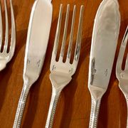 Christofle Perles 12-piece fish cutlery set, excellent condition