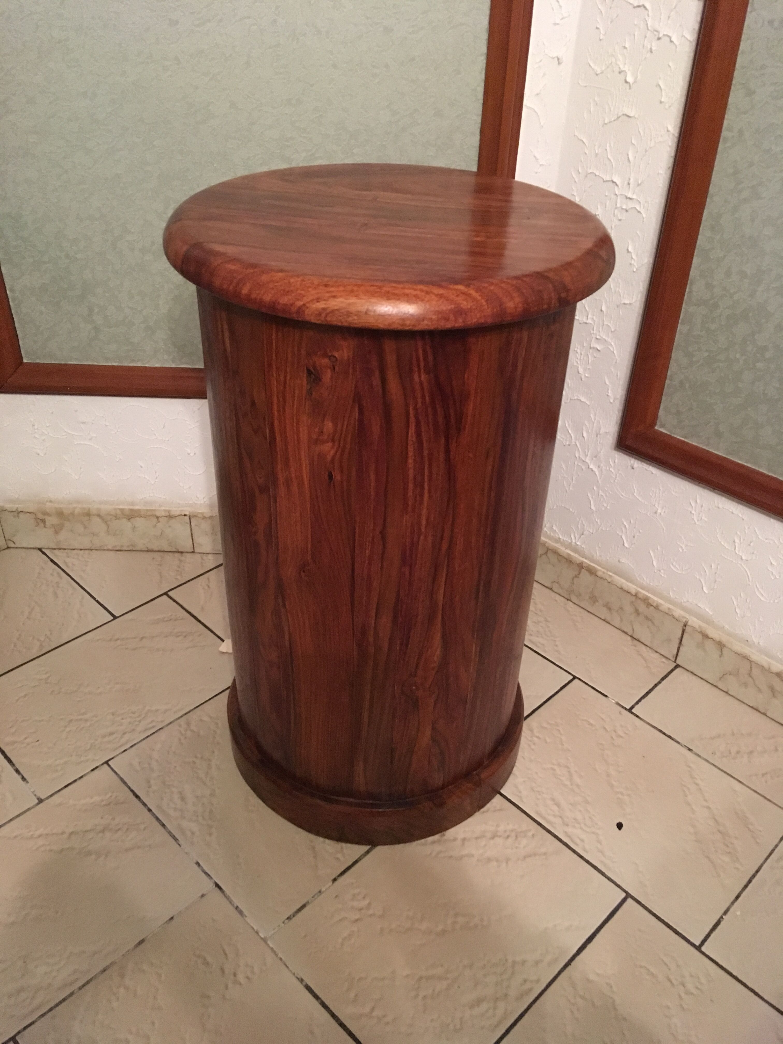 Furniture round solid rosewood 3 drawers 1950/60