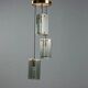 1960s brass and smoked glass ceiling light