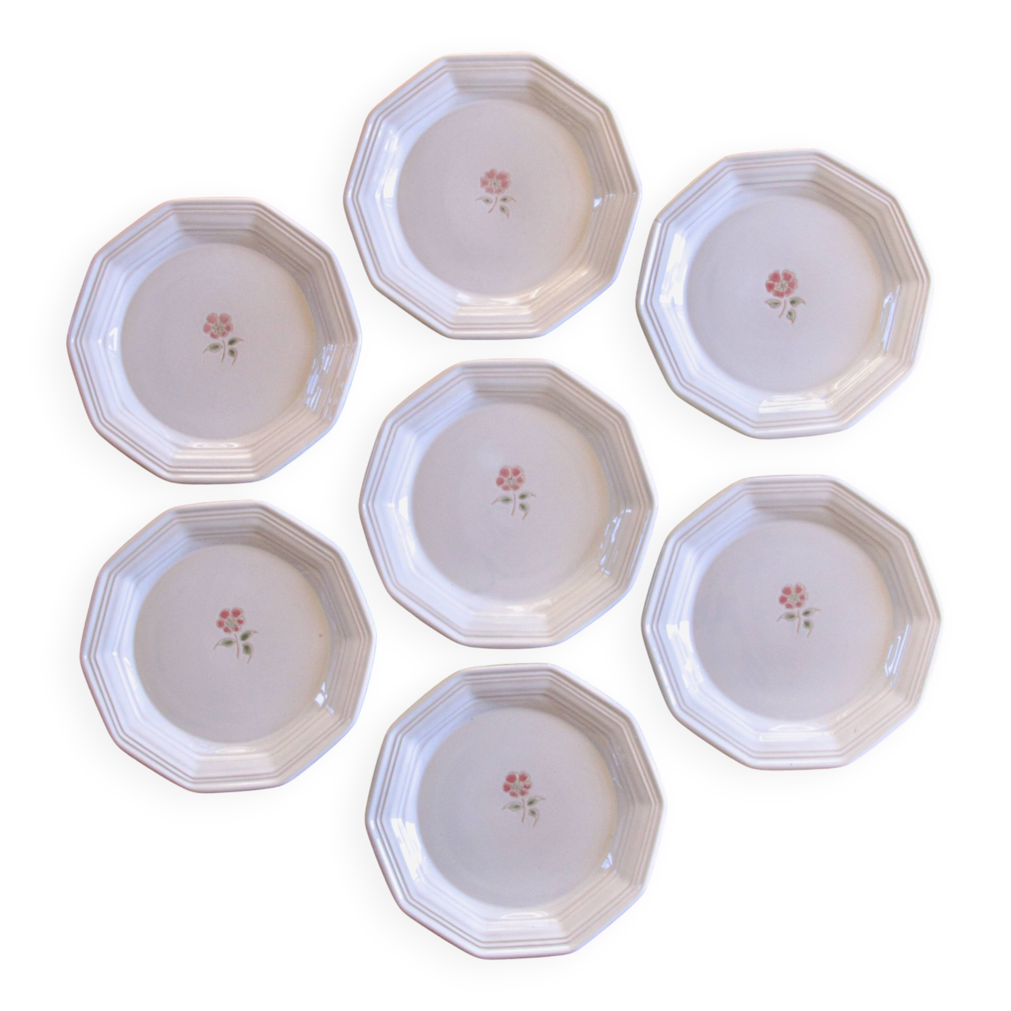 Assiettes anciennes de Niderviller peintes à la main