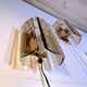 Three Venini Sconces, beveled smoked glass, Italy, 1970
