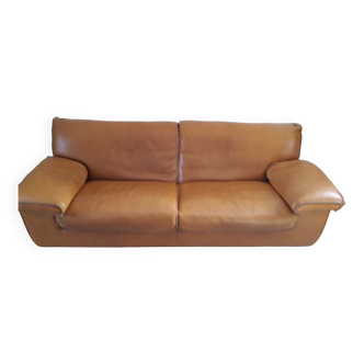 Roche Bobois 3-seater leather sofa