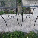 Pair of metal side tables
