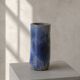 Vintage Natural Scandinavian Modern Blue Clay Ceramic Vase, 1960s