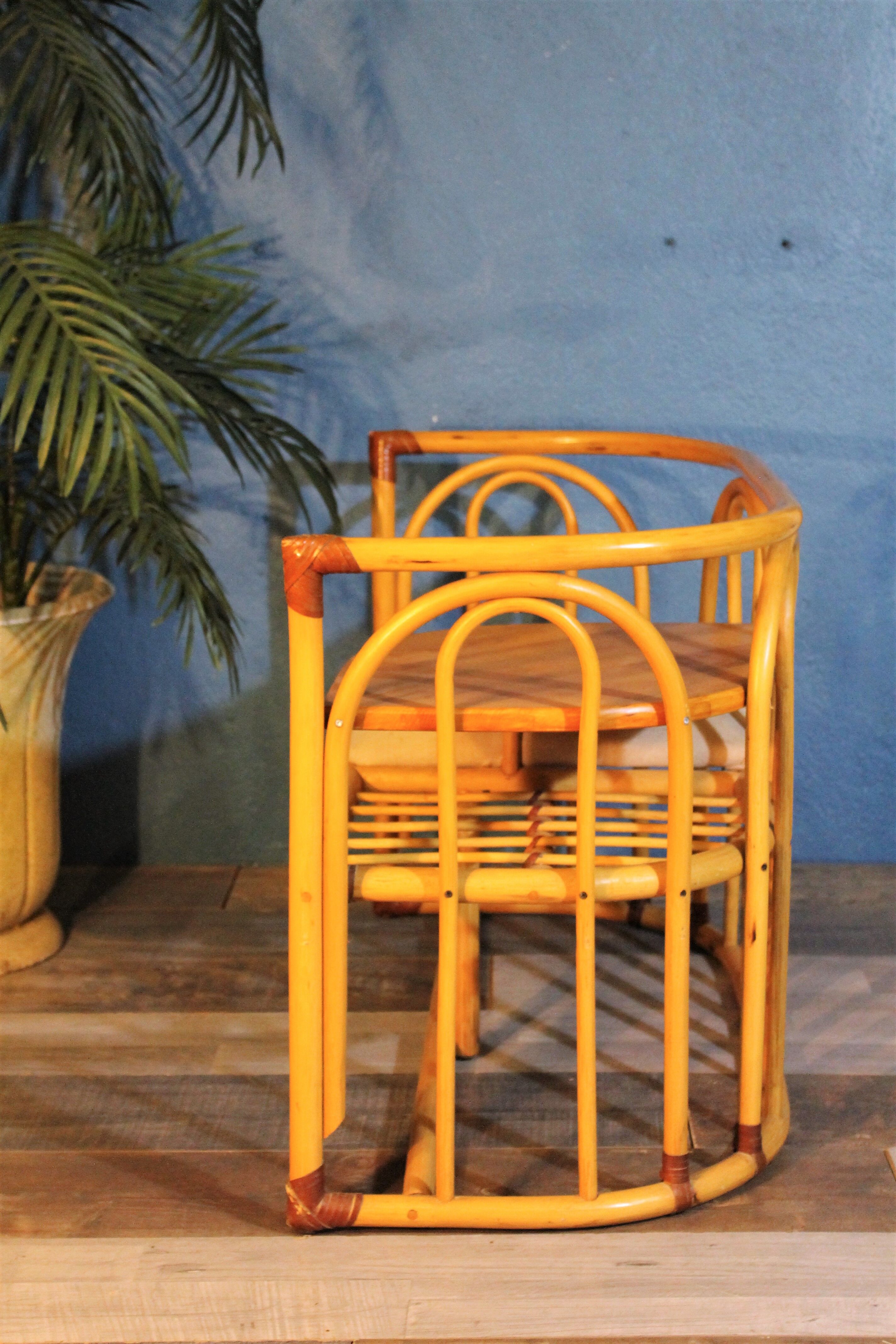 1-seat rattan bench 1980s