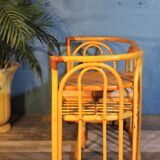 1-seat rattan bench 1980s