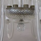 Vintage Clear Murano Glass Chandelier, 1980s