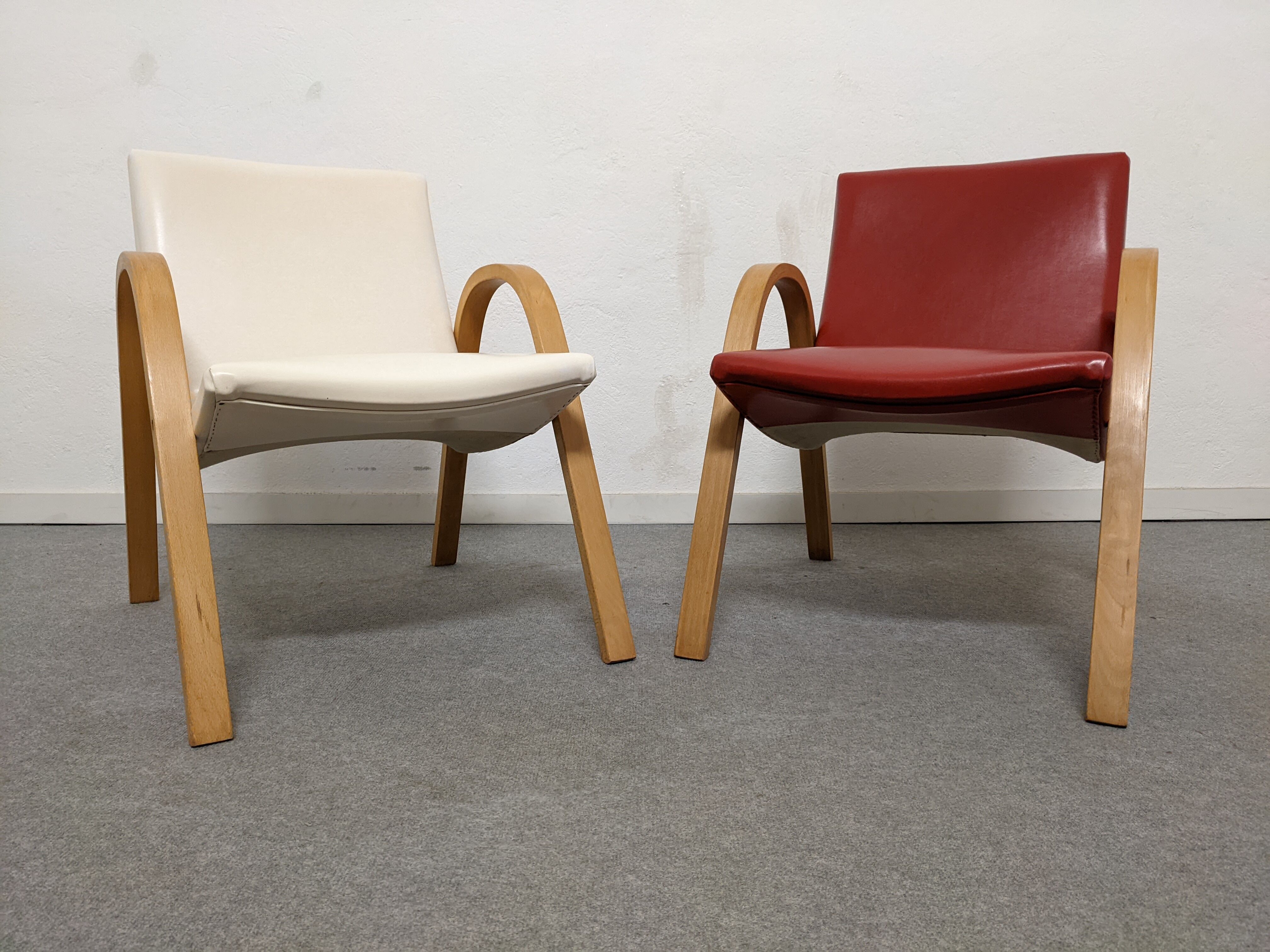 Pair of Bow Wood armchairs from the 50s/60s by Steiner