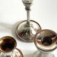 Vintage chrome metal candle holders