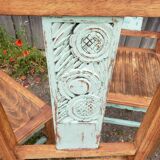 Table and chairs art deco wood and pastel