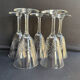 Large wine glasses (5) - Art Deco - Blown and cut crystal