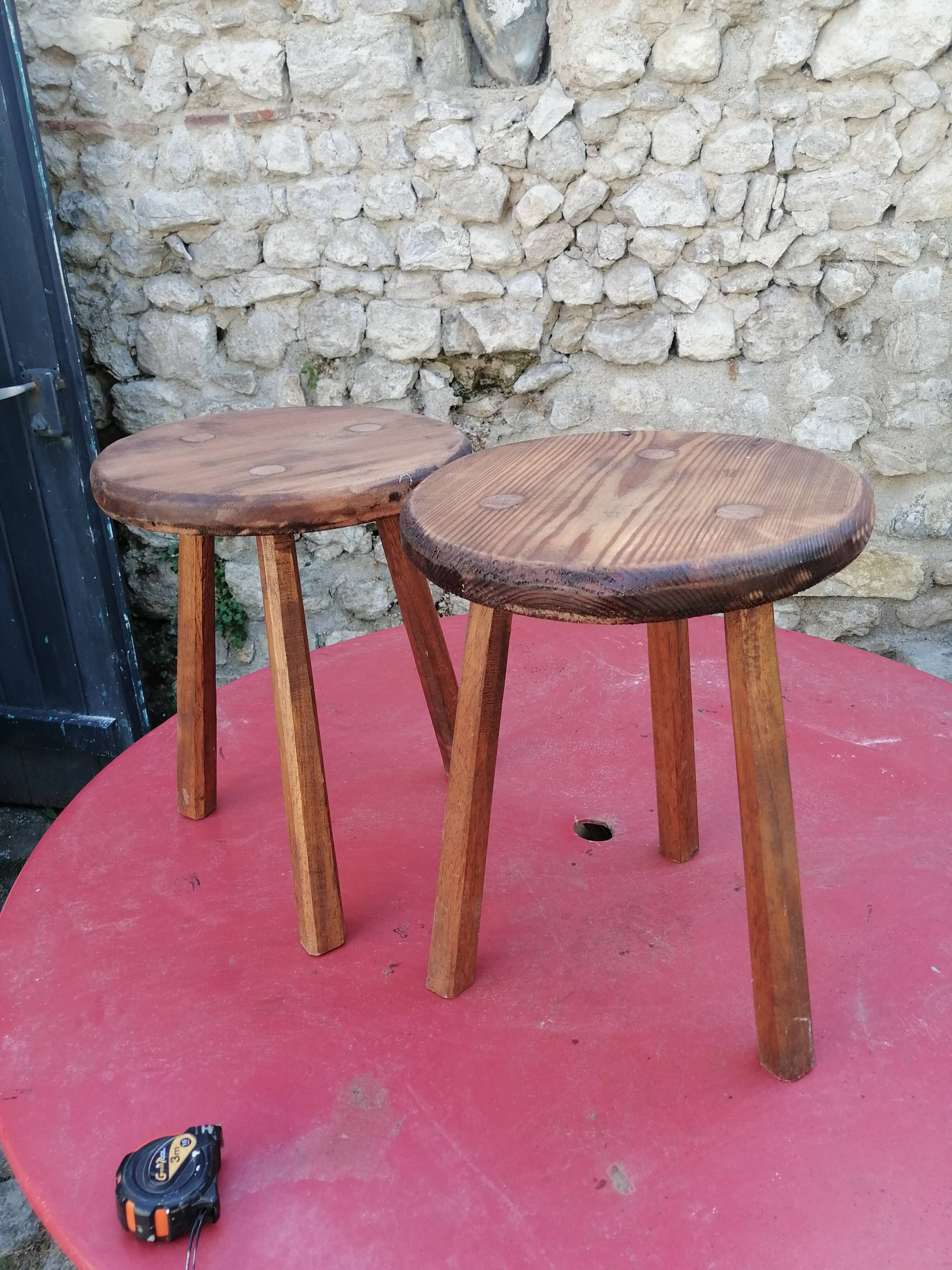 2 antique stools