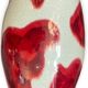 Large baluster vase in Chinese cracked ceramic Pigeon blood and celadon