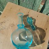 Old blue glass bottle