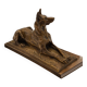Bronze sculpture "German Shepherd" by Charles Virion (1865-1946)