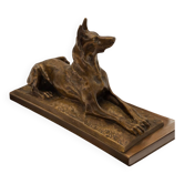 Sculpture Bronze "Berger Allemand" par Charles Virion (1865-1946)