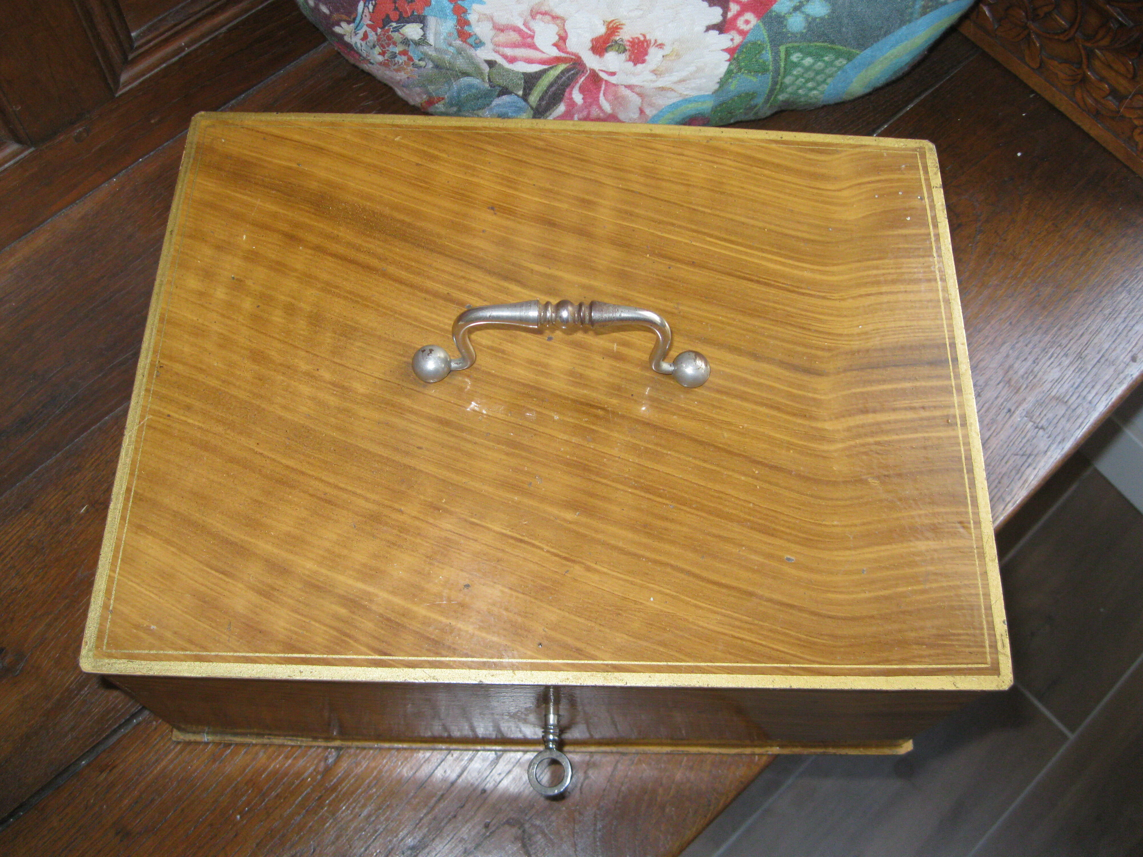 Box safe hard metal imitation wood