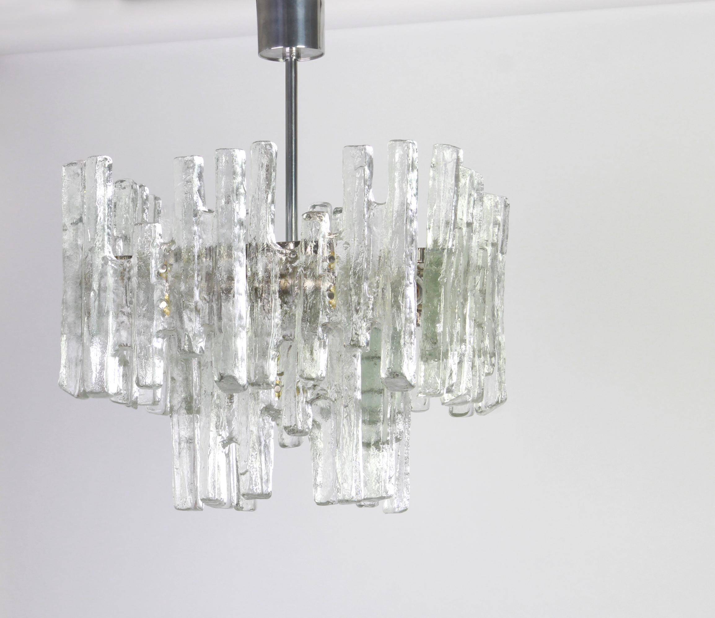 Rare Murano glass chandelier by Kalmar, Austria, 1960s
