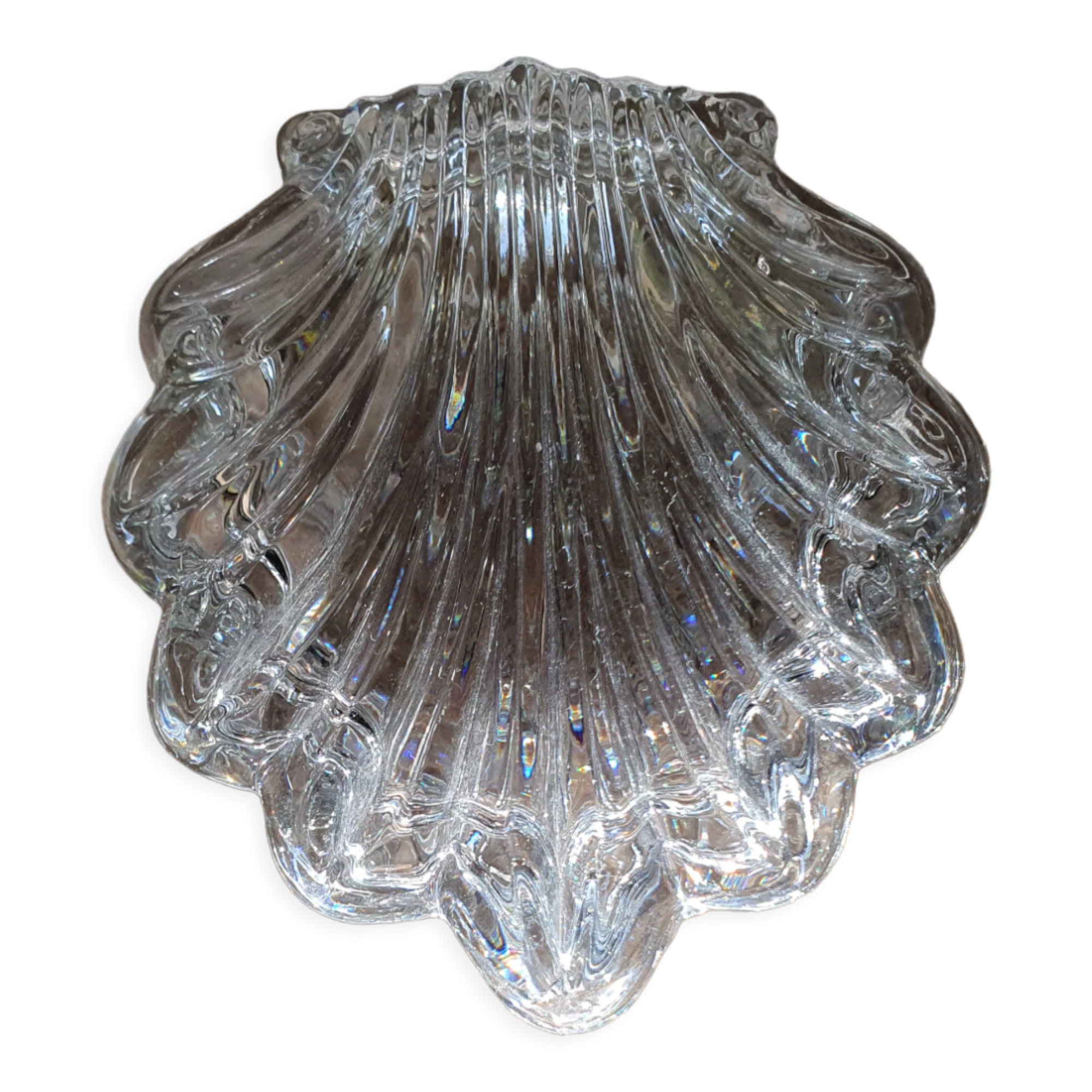 Art deco shell crystal jewelry box