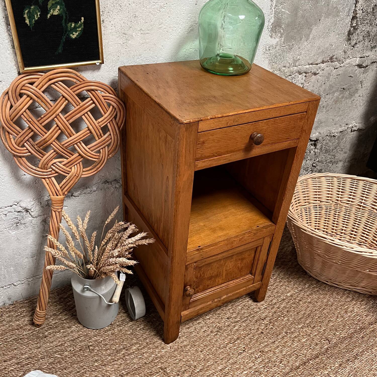 Honey bedside table from the 50s