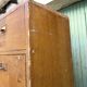 Meuble d'atelier à clapets vintage années 50 en bois