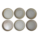 6 vintage stoneware dessert plates