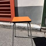 Orange Formica stool