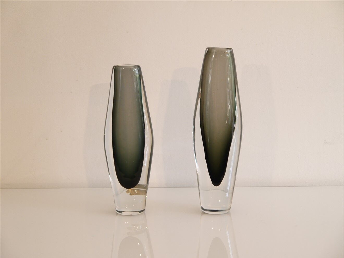 Paire de vases scandinave "sommerso" 1960