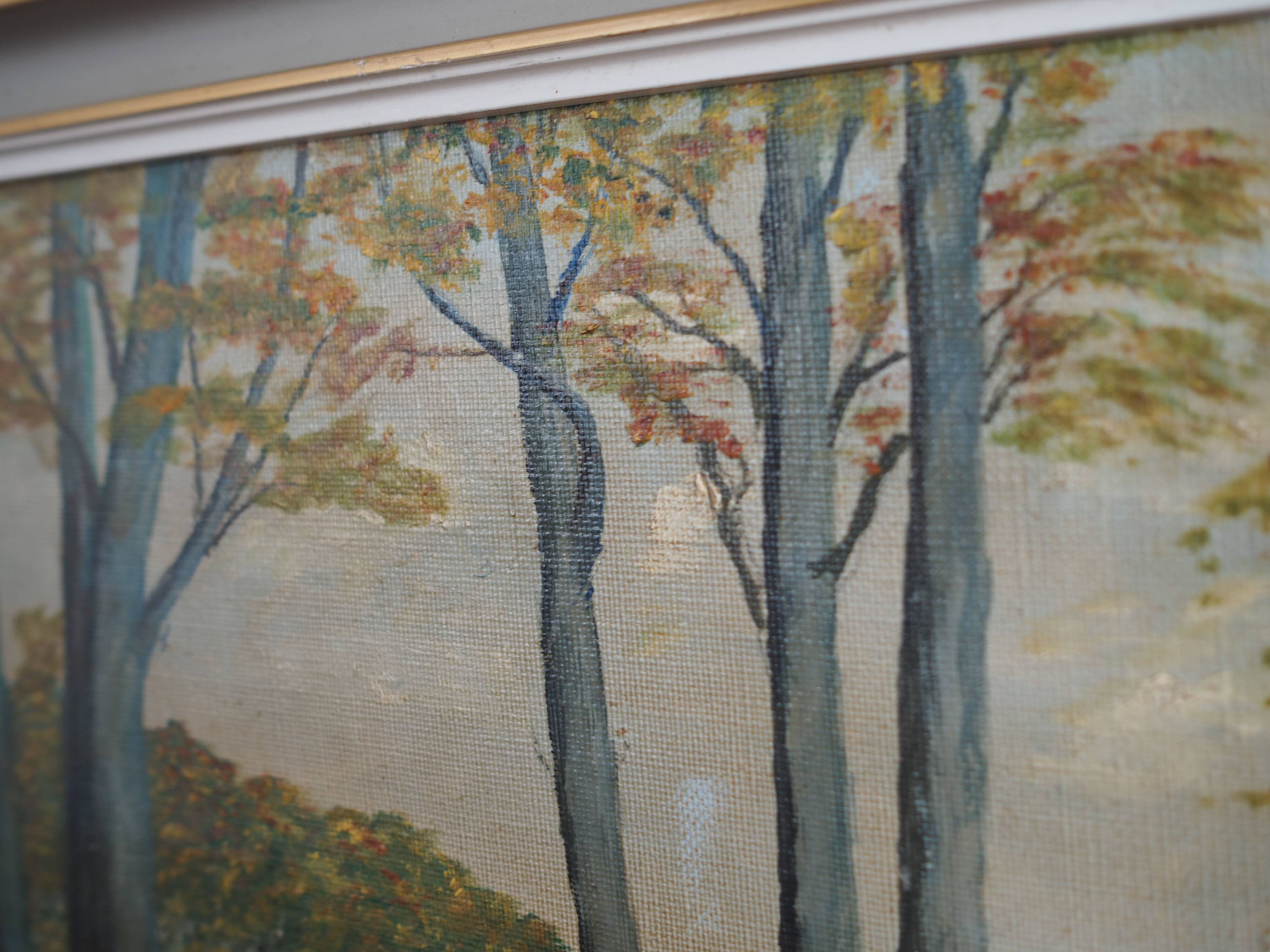 Painting „The Road to the Forest”, Scandinavian design, 1960s