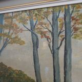 Tableau « La route de la forêt », design scandinave, années 1960