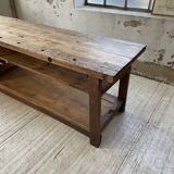 XL central island workbench oak