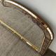 Large vintage brass and glazing bead mirror