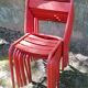 Série de 8 chaises Tolix rouge