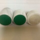 9 marble candle holders of different sizes