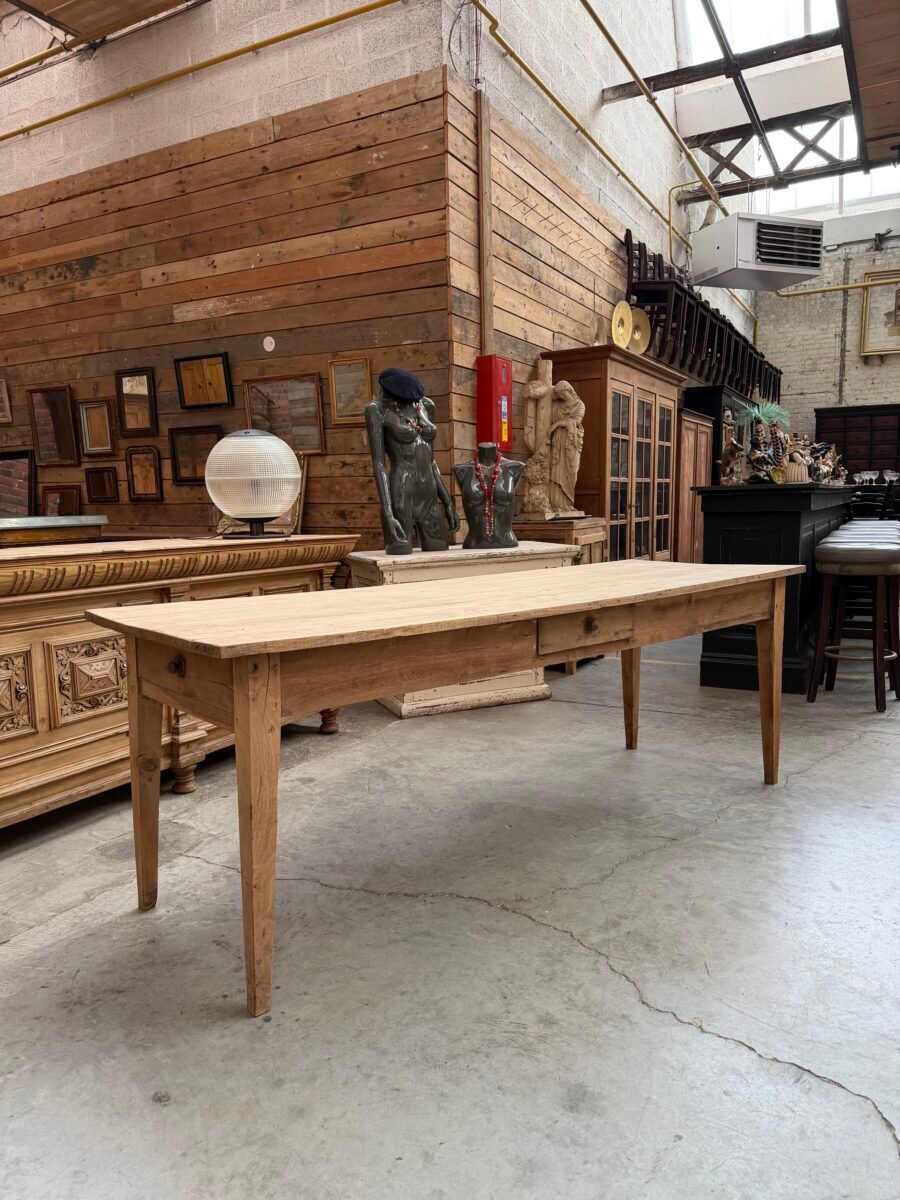 Oak farmhouse table from the early 20th century.