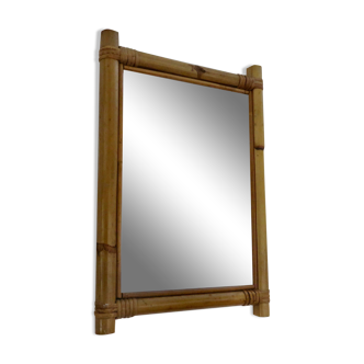 Bamboo mirror 60s 70s