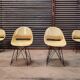 Set of 4 beige chairs by Miroslav Navràtil by Vertex