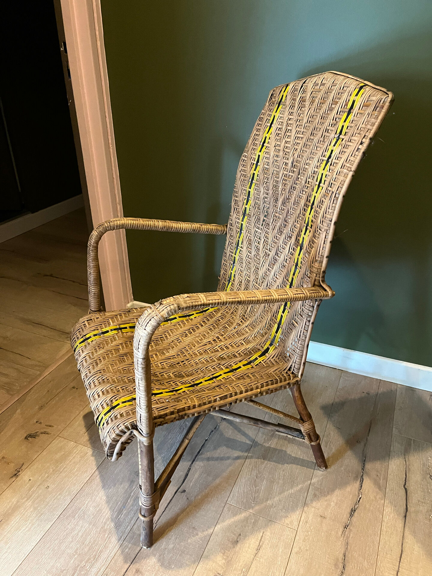Fauteuil début de siècle rotin osier m