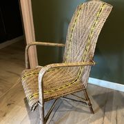 Early century wicker rattan armchair m