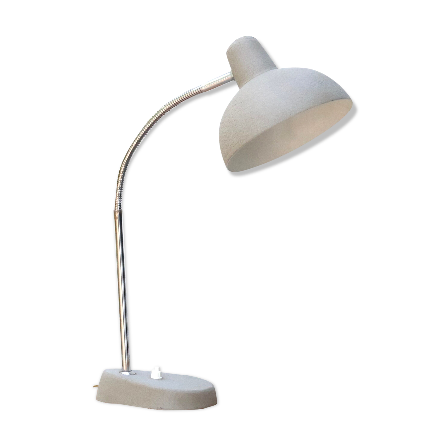 Articulated grey desk lamp, 50s