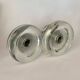 Pair of Mid-Century Wall Sconces in Glass and Chrome