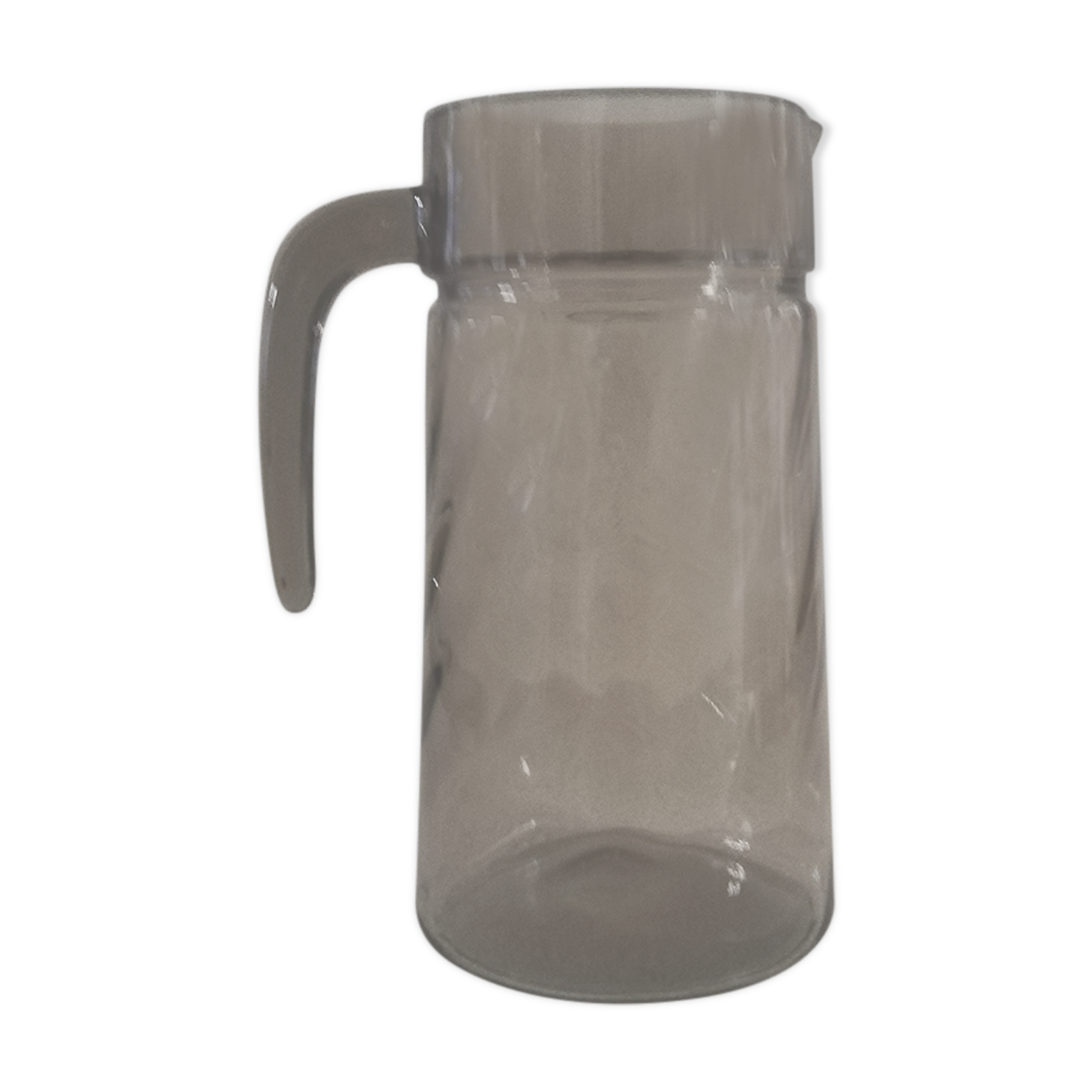 Smoked glass orange pitcher