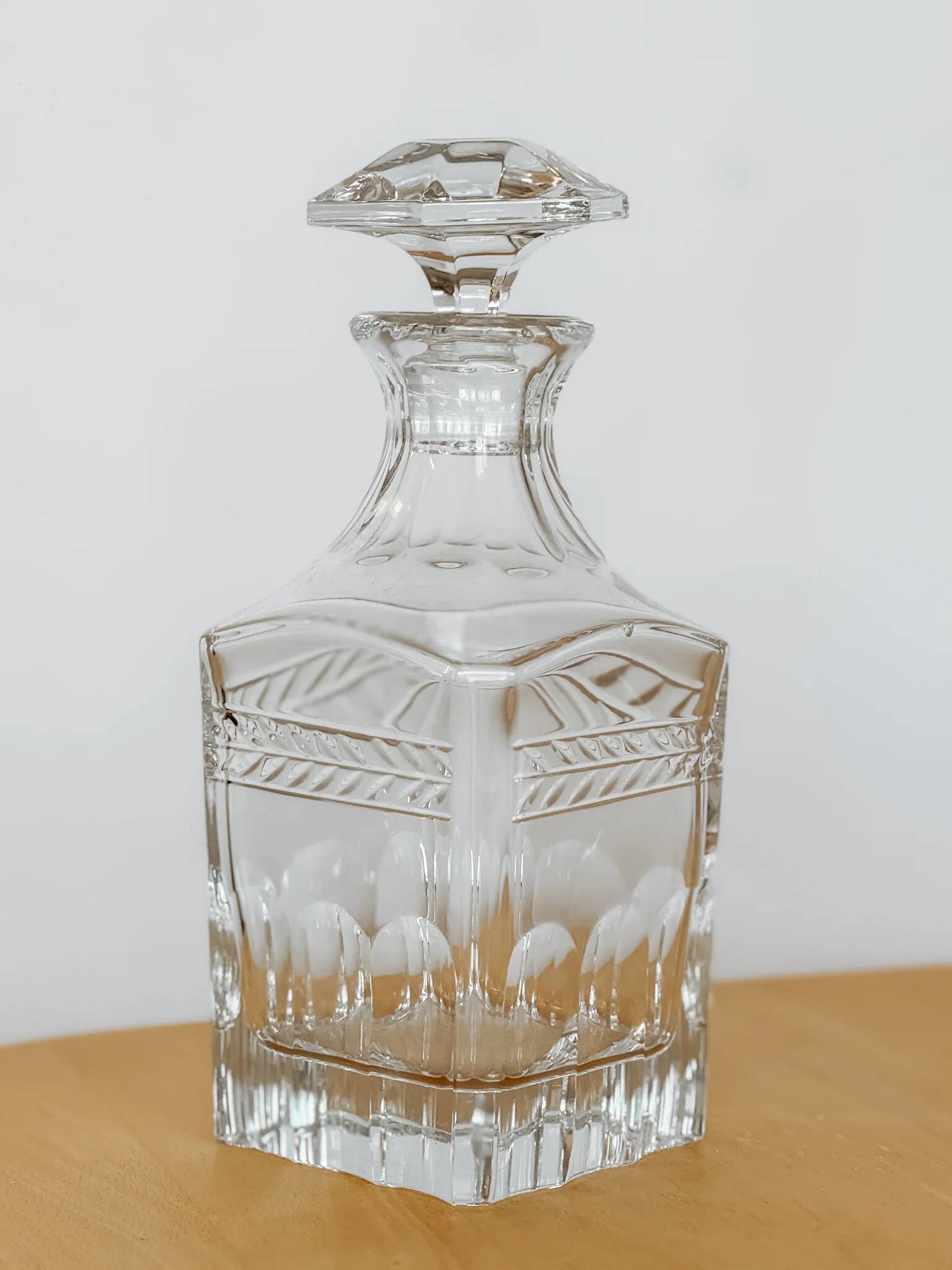 Vintage glass whisky carafe