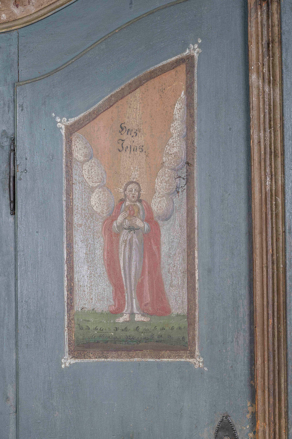 Painted German wardrobe