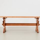 Table à manger en chêne Meubelfabriek Oisterwijk années 1940