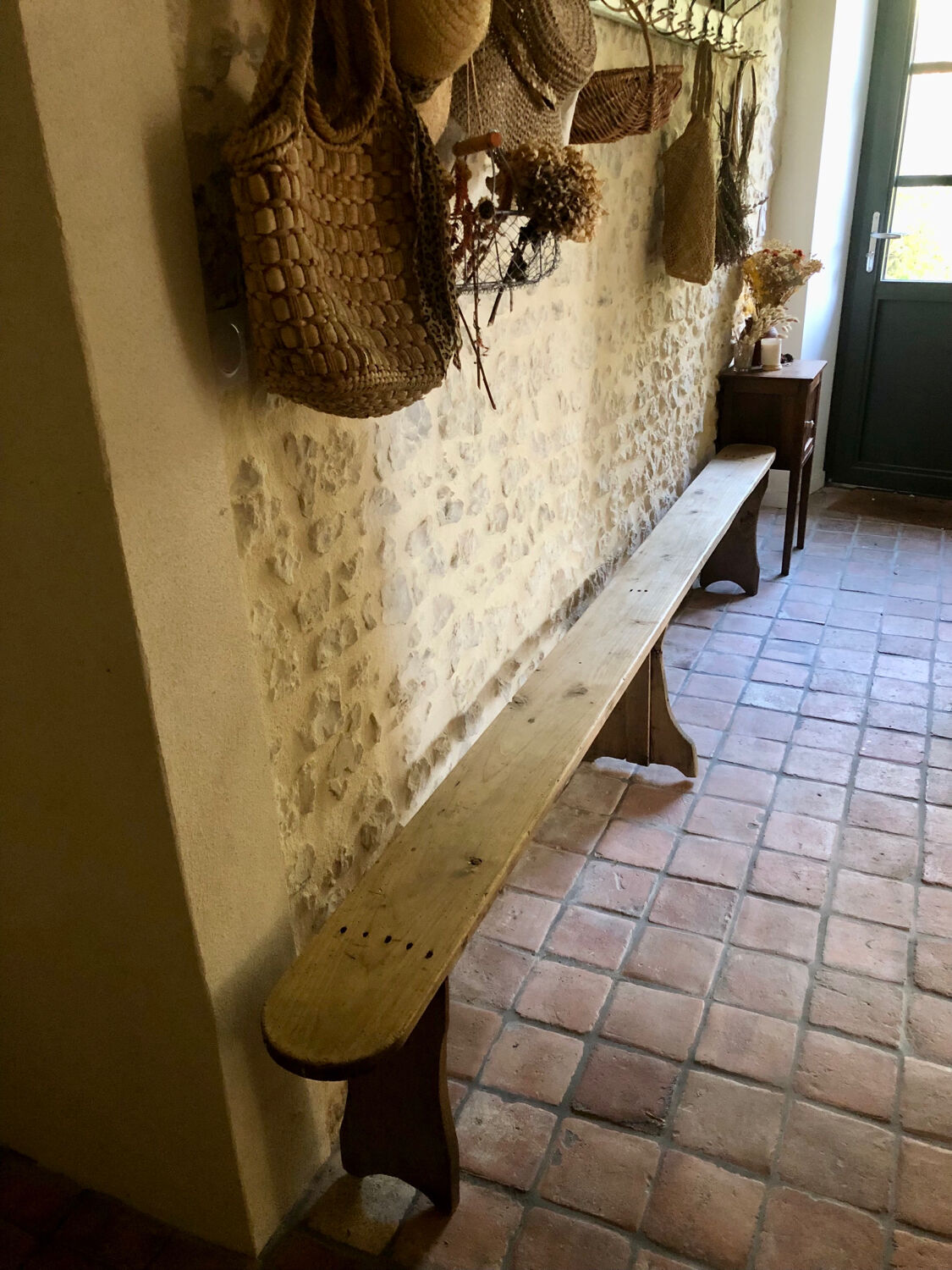 Large farmhouse bench