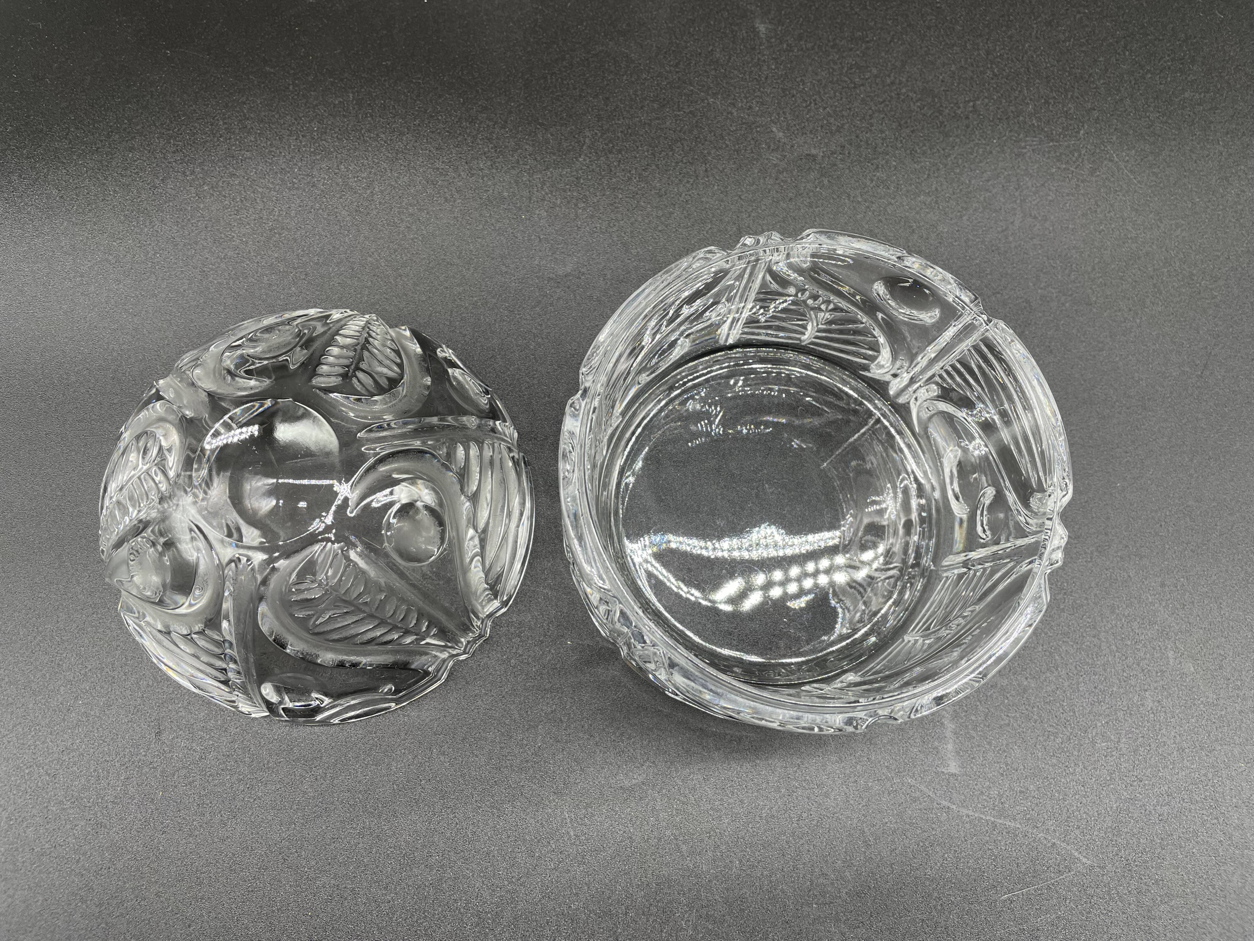 Bohemian crystal bonbonnière 24% PbO – Bohemia Czechoslovakia – Box