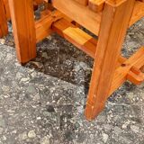 Set brutalist Swedish solid pine stools