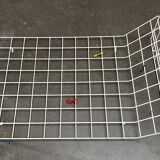 Minimalist white wire coat rack from mid-century Germany, 1960s.