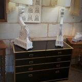 Chest of drawers Roche Bobois vintage lacquered black